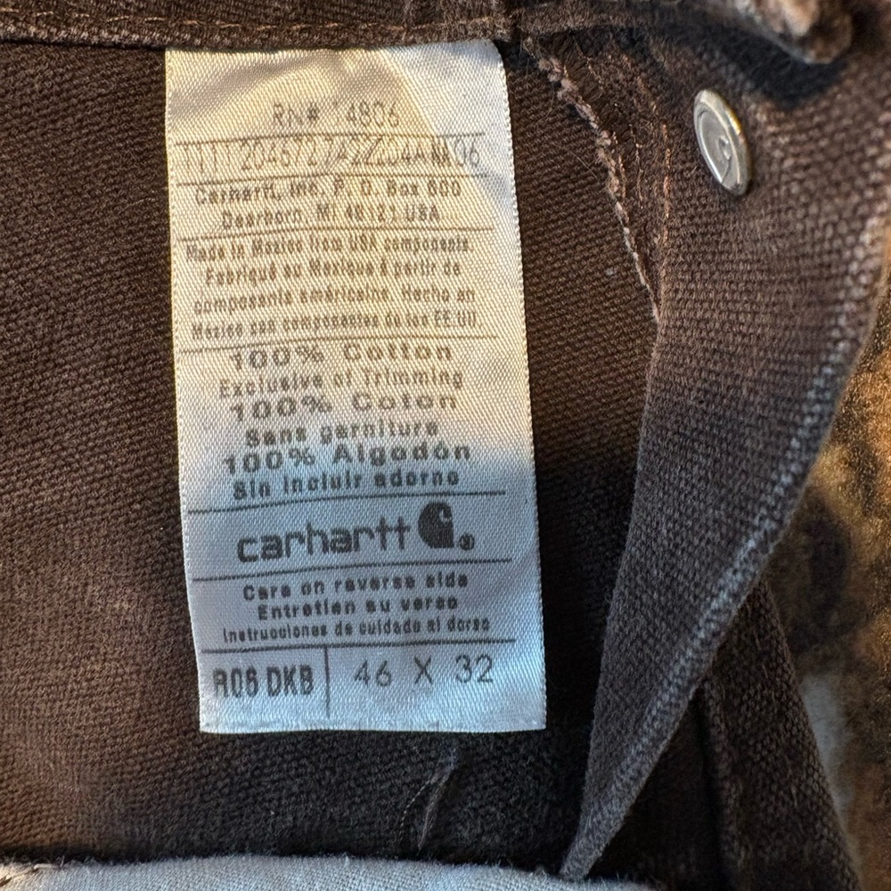 Carhartt Dark Brown Bib Overalls - Picture 2 of 7
